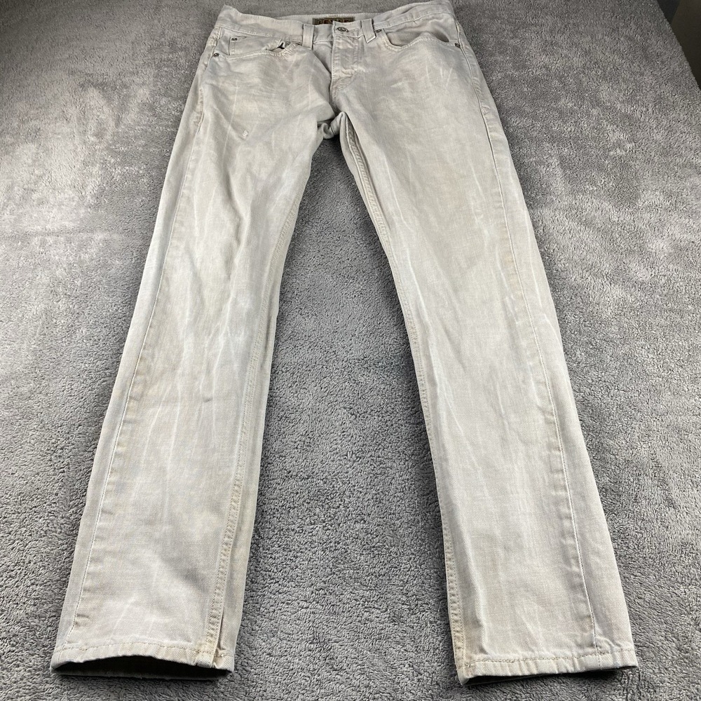 Levis The Original Jean 511 Skinny Jeans Mens 31x30 Beige Mid Rise VTG